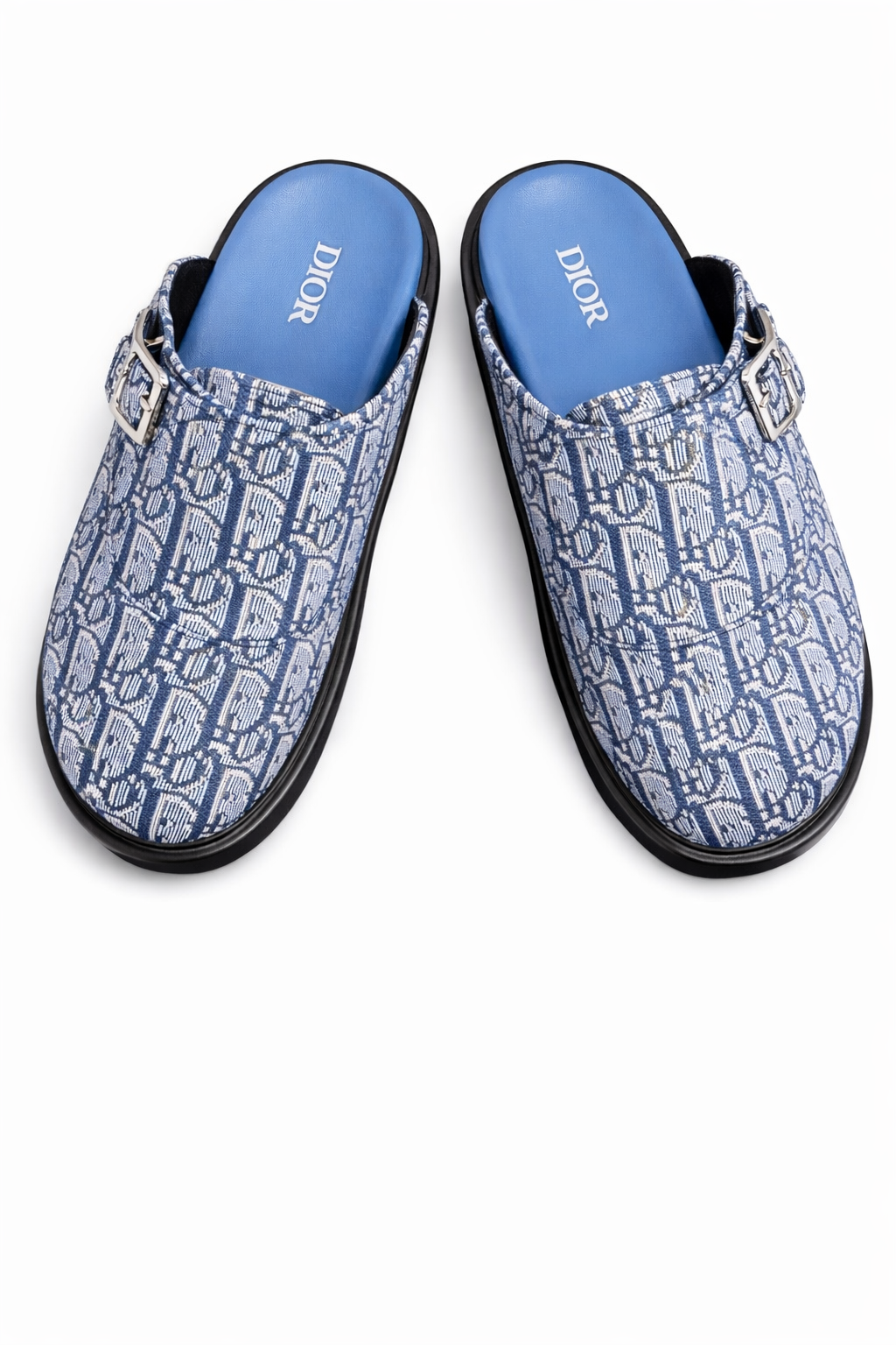 Menโs Designer Inspired Pattern Mule Slides โ Comfortable Casual Luxury Slip-On Sandals