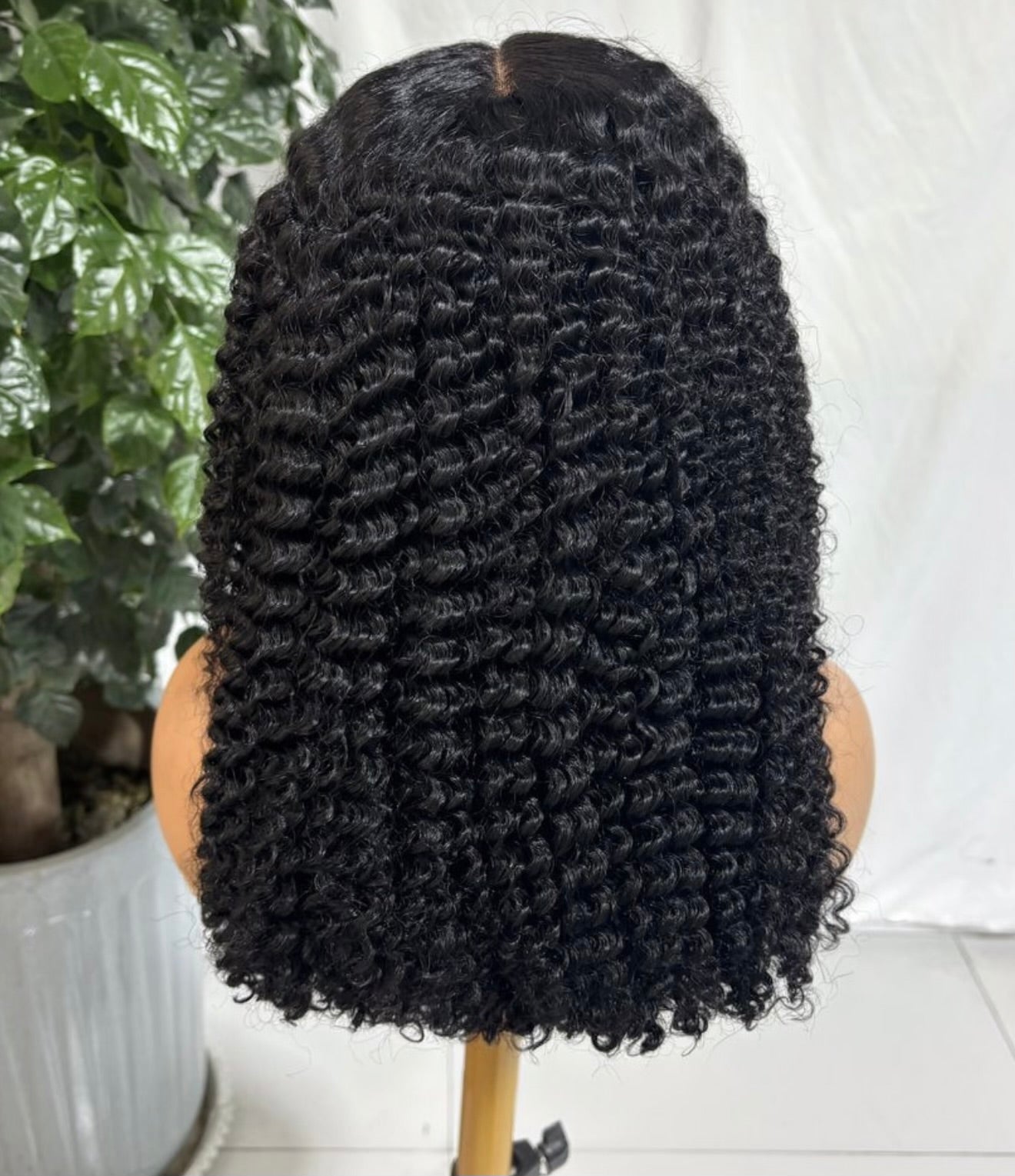 16” Kinky Curly Lace Front Wig 13x4 Human Hair – Full Natural Volume