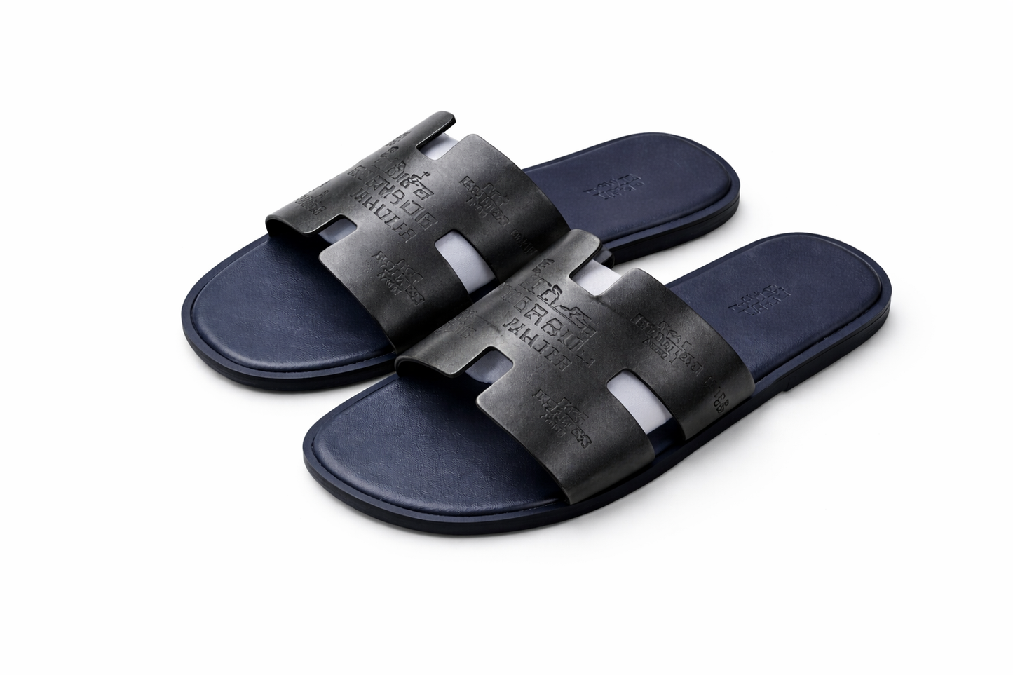 Men’s Black Luxury Slide Sandals – Comfortable Casual Summer Slippers