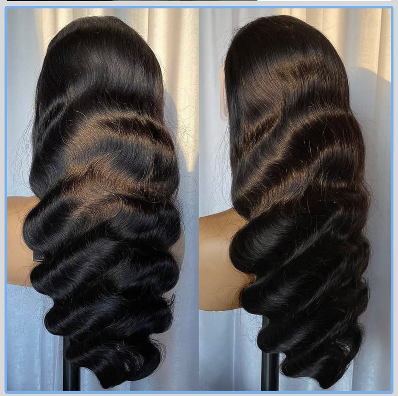 20” Body Wave Lace Front Wig 13x4 Human Hair – Soft Natural Black