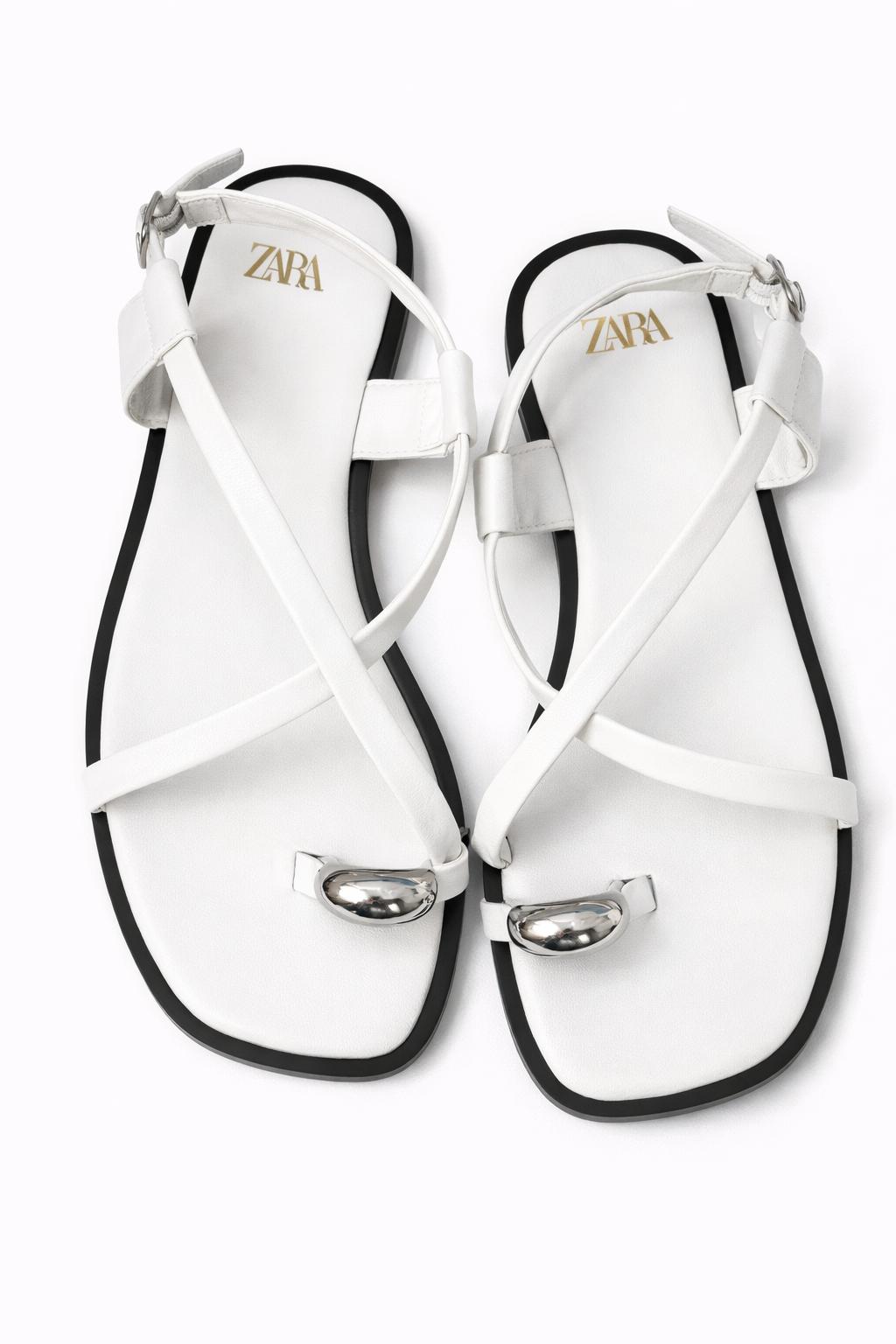 Beige Strap Flat Sandals – Women’s Minimal Summer Shoes