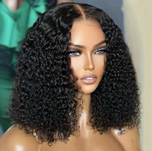 16” Kinky Curly Lace Front Wig 13x4 Human Hair – Full Natural Volume