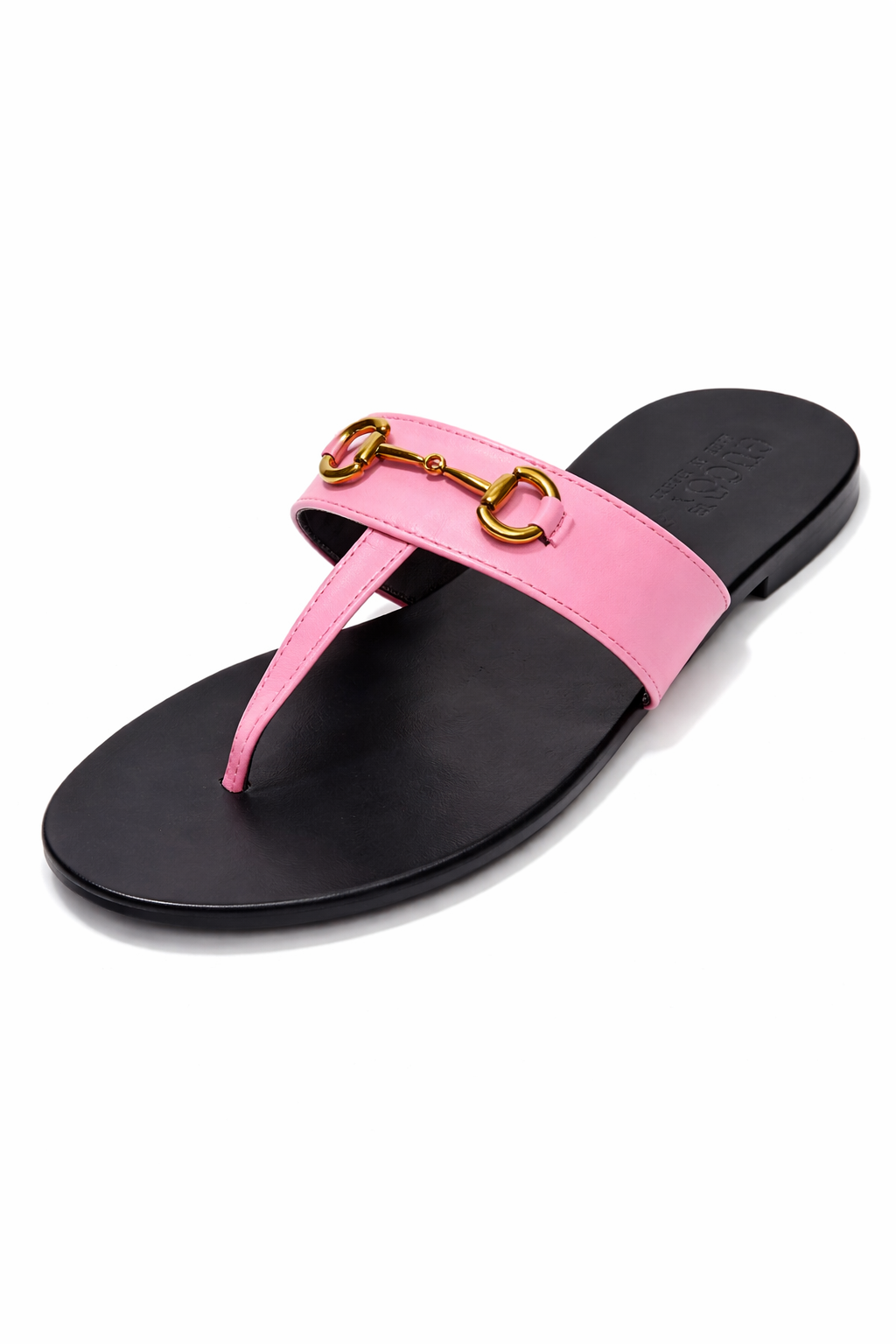 Luxury Green Gold Detail Sandals – Elegant Flat Summer Slides for Women