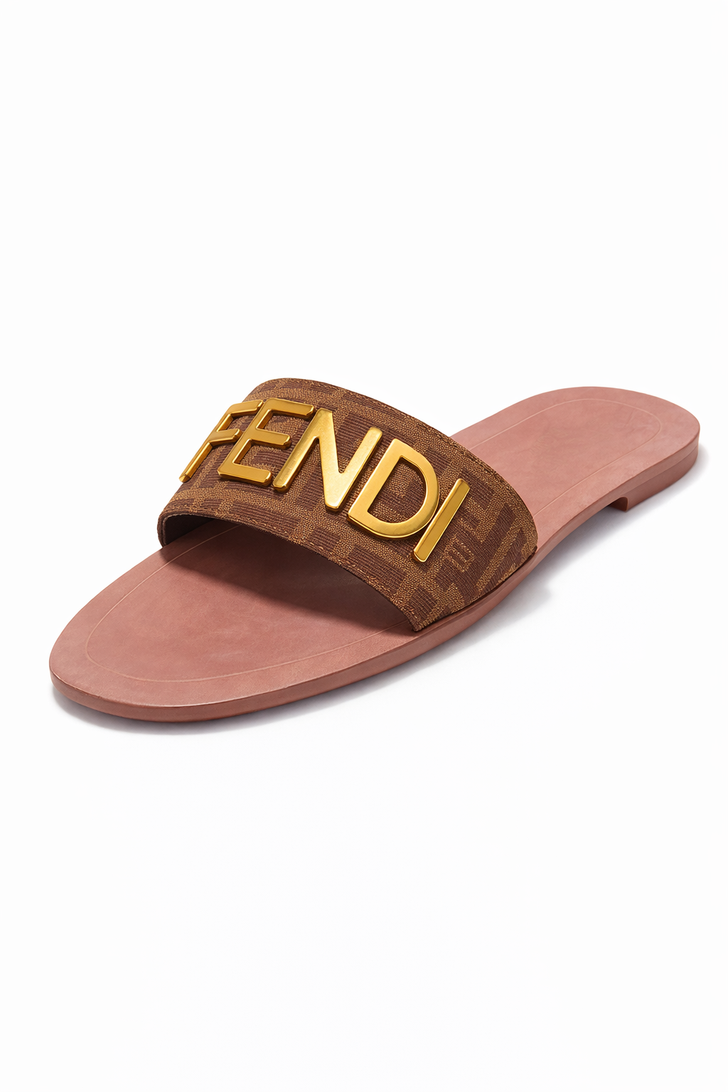 Luxury Inspired Slide Sandals – Bold Gold Detail Summer Flats