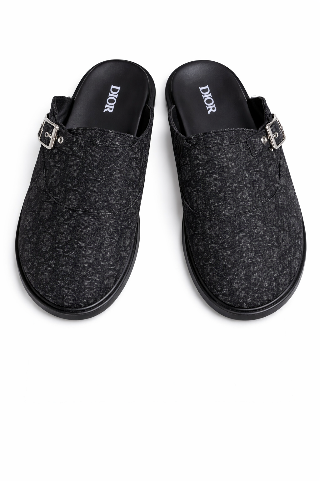 Men’s Designer Inspired Pattern Mule Slides – Comfortable Casual Luxury Slip-On Sandals