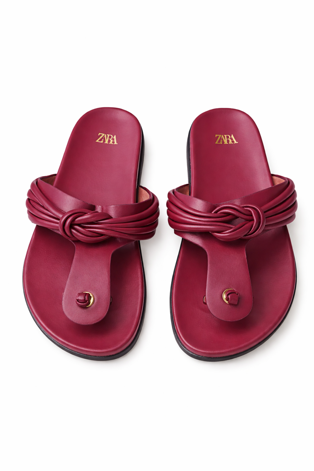 Black Braided Thong Sandals – Minimalist Designer Inspired Slides