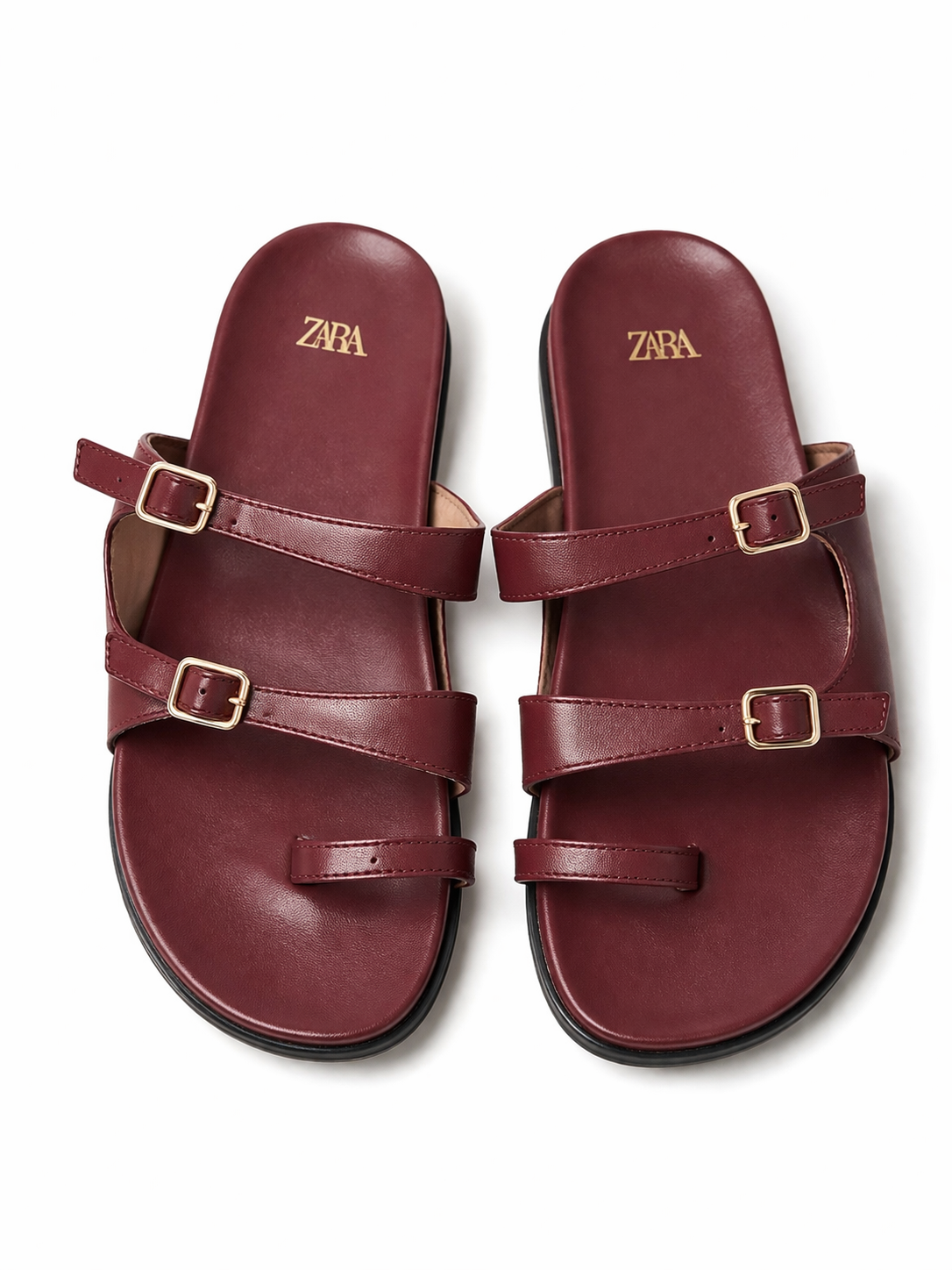 Green Double Strap Buckle Slide Sandals – Women’s Casual Summer Flats