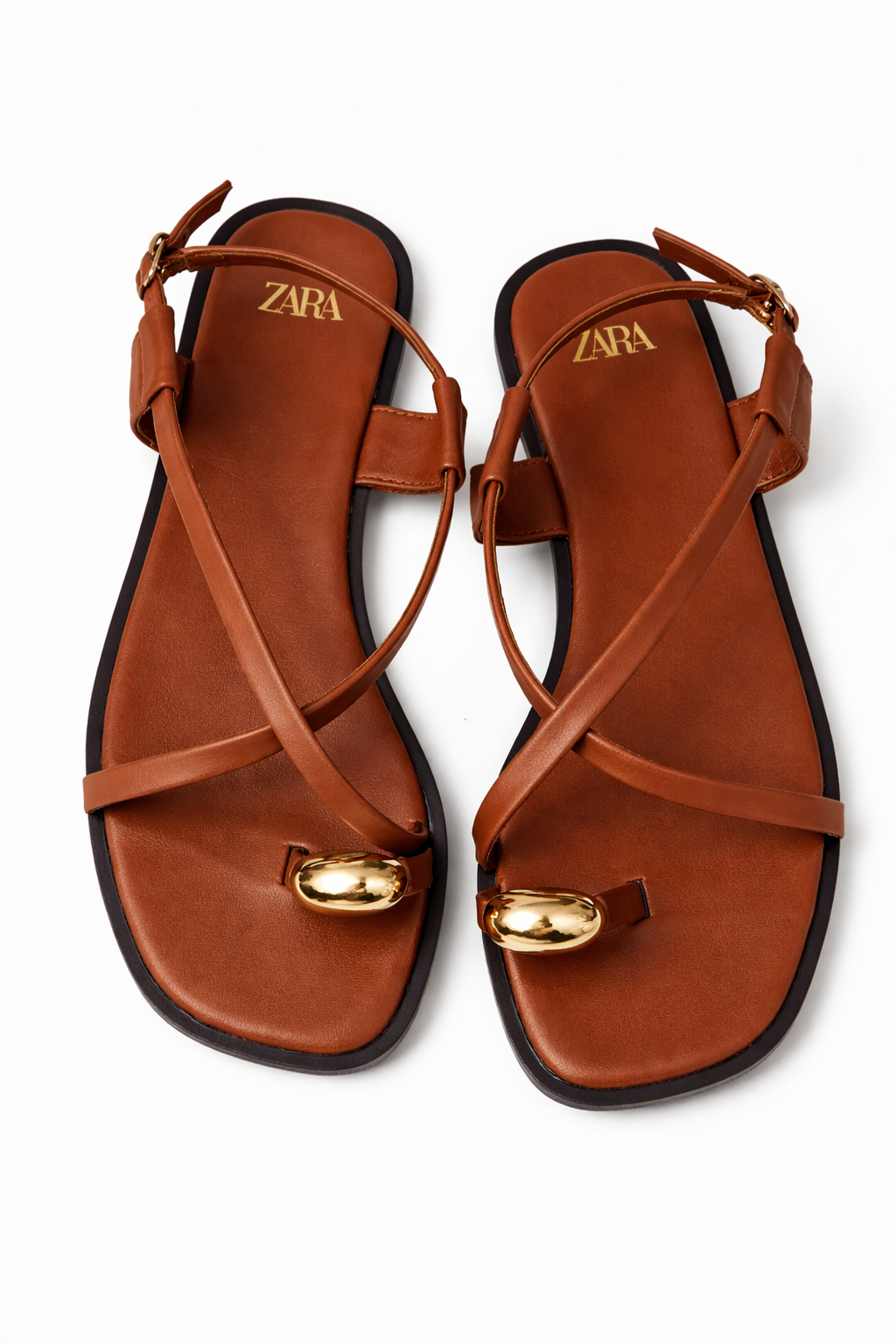 Beige Strap Flat Sandals – Women’s Minimal Summer Shoes