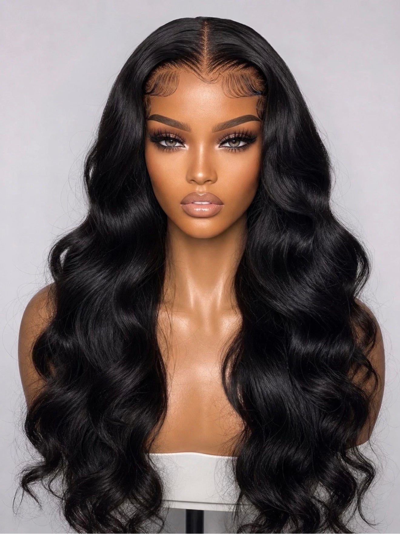 20” Body Wave Lace Front Wig 13x4 Human Hair – Soft Natural Black